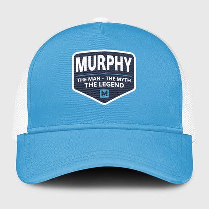 The Man The Myth The Legend Light Blue Mesh Cap MURPHY 13K1 C190PF