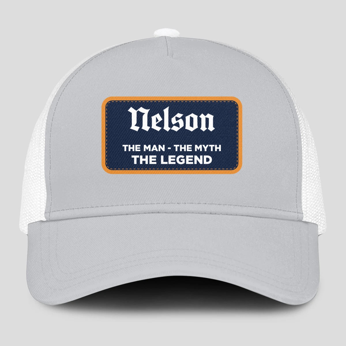 The Man The Myth The Legend Gray Mesh Cap NELSON 13K1 C204PF