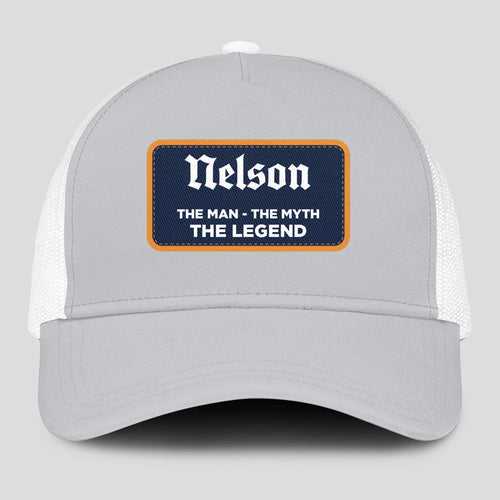 The Man The Myth The Legend Gray Mesh Cap NELSON 13K1 C204PF