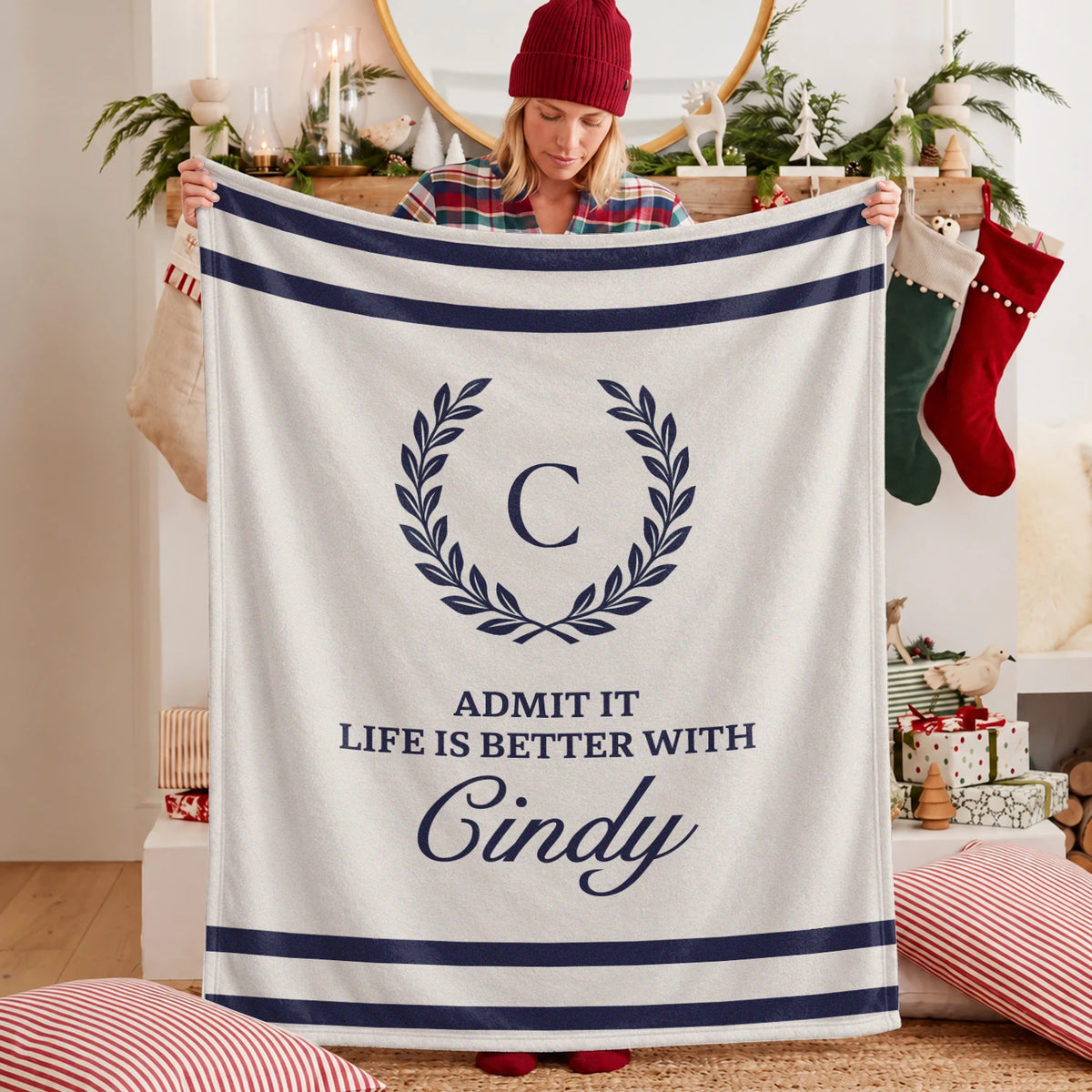 Admit It Life Is Better With Your Name Vintage Fleece Blanket CINDY 13K1 BK40
