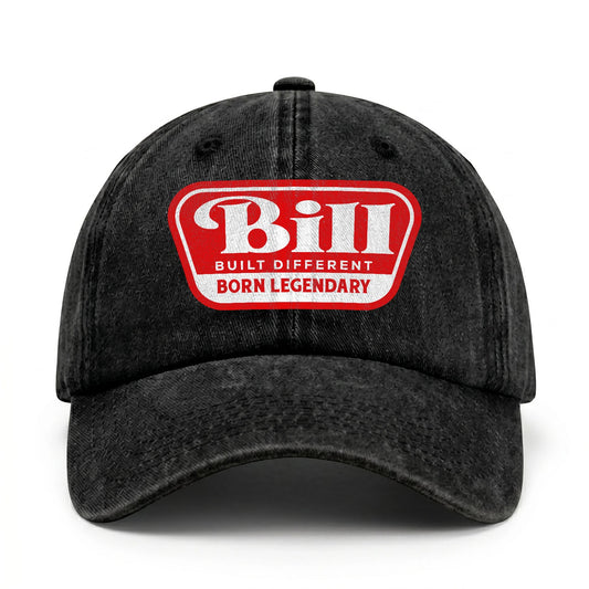 Built Different Born Legendary Red Logo Washed Cap BILL 13K1 C63PF