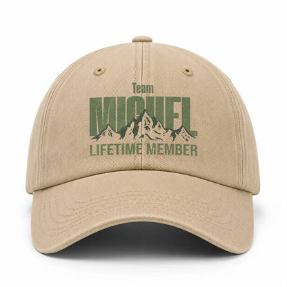 Team Your Name Lifetime Member Mountain Cap MIGUEL 13K1 C58PF