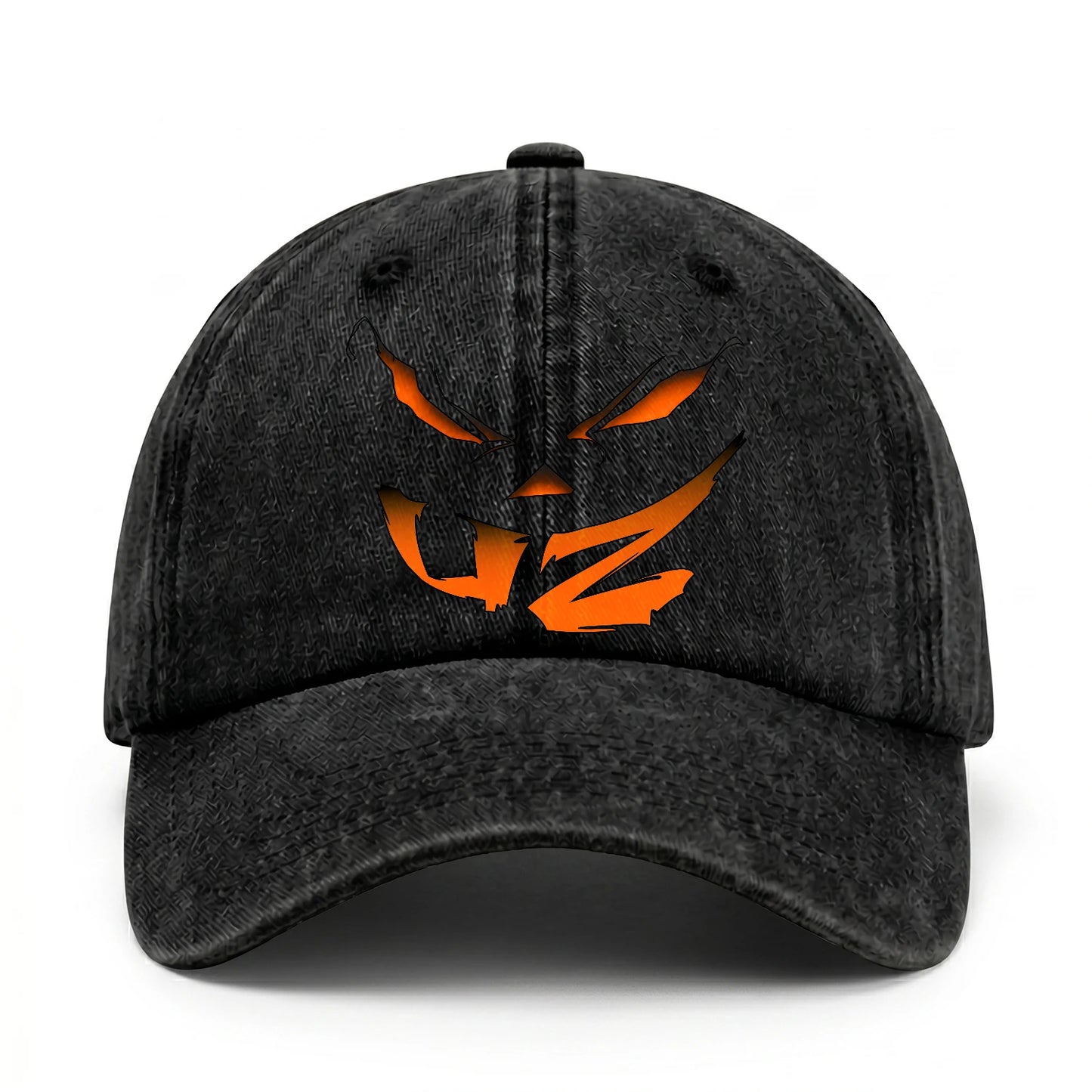 Your Name Jack O' Lantern Halloween Washed Cap LIZ 13K1 C100PF