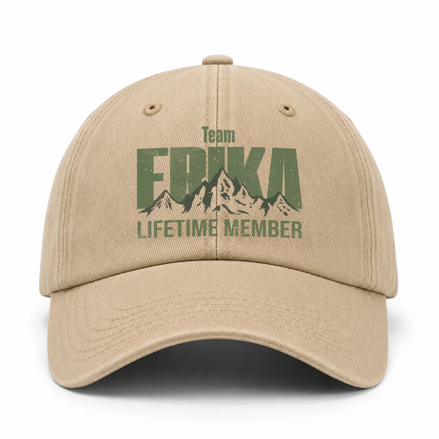 Team Your Name Lifetime Member Mountain Cap ERIKA 13K1 C58PF