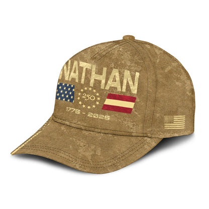 NATHAN 13K1-C14PF 250th Anniversary Patriotic Baseball Cap 1776–2026