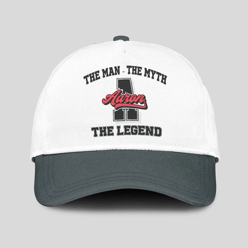The Man The Myth The Legend Custom Initial Letter And Name Cap AARON 13K1 C38PF
