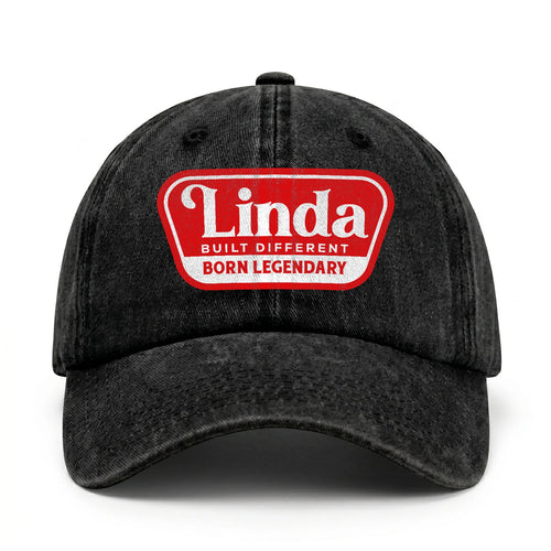 Built Different Born Legendary Red Logo Washed Cap LINDA 13K1 C63PF