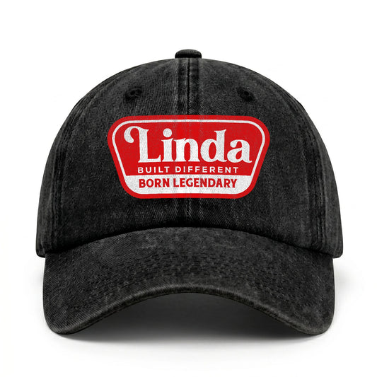 Built Different Born Legendary Red Logo Washed Cap LINDA 13K1 C63PF