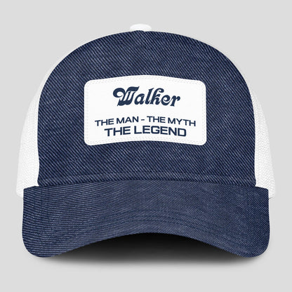 The Man The Myth The Legend Blue Denim Mesh Cap WALKER 13K1 C194PF