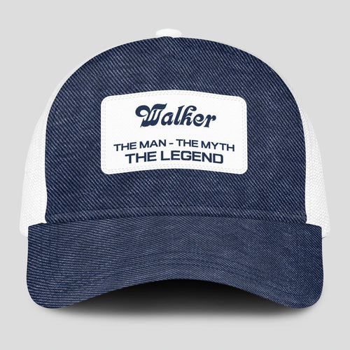 The Man The Myth The Legend Blue Denim Mesh Cap WALKER 13K1 C194PF