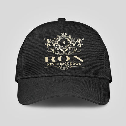 Never Back Down Royal Style Black Cap RON 13K1 C179PF