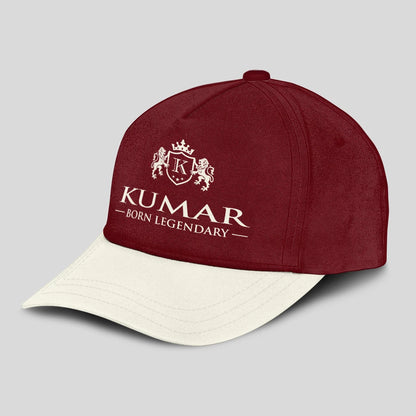 Born Legendary Burgundy And Beige Cap KUMAR 13K1 C181PF