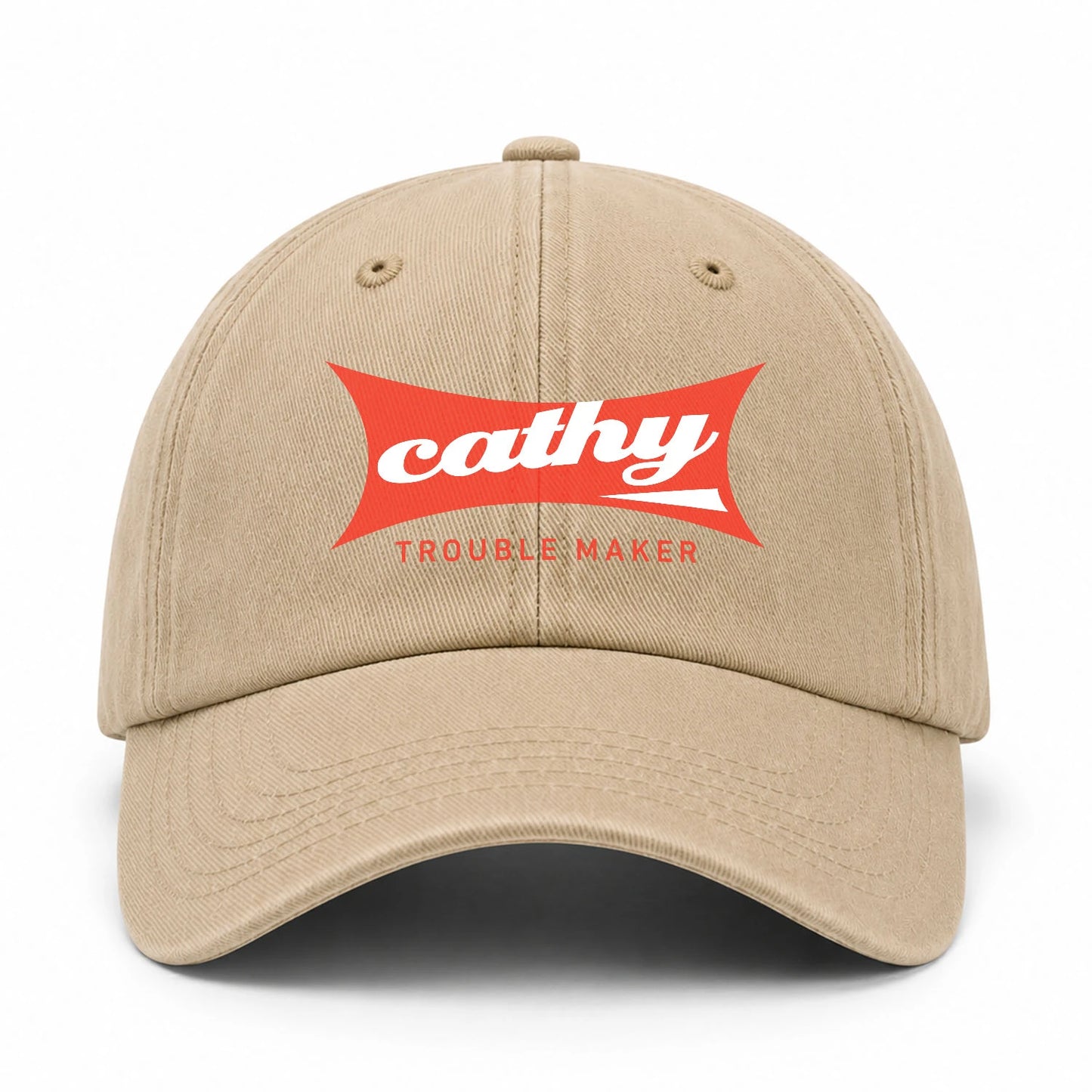 Trouble Maker Red Logo Washed Cap CATHY 13K1 C78PF