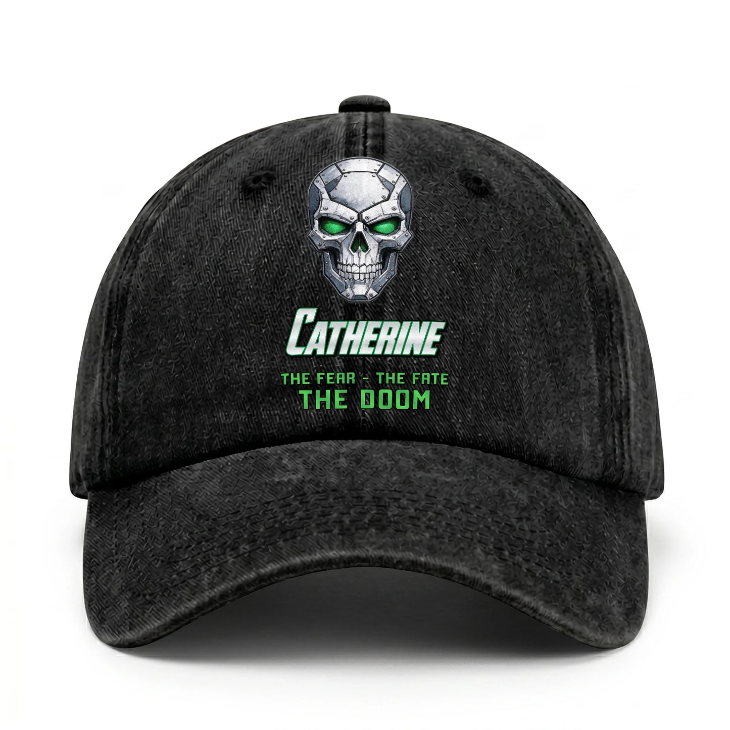 The Fear The Fate The Doom Skull Washed Cap CATHERINE 13K1 C99PF