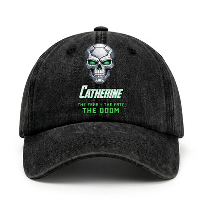 The Fear The Fate The Doom Skull Washed Cap CATHERINE 13K1 C99PF