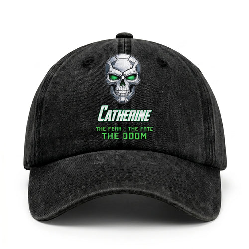 The Fear The Fate The Doom Skull Washed Cap CATHERINE 13K1 C99PF
