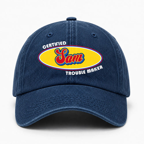 Certified Your Name Trouble Maker Washed Cap SAM 13K1 C73PF