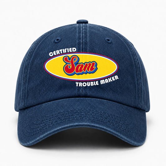 Certified Your Name Trouble Maker Washed Cap SAM 13K1 C73PF