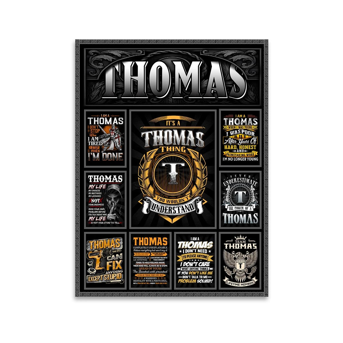 THOMAS Personalized Sponge Floor Mat – Custom Printed Home Decor 13K1-AR2