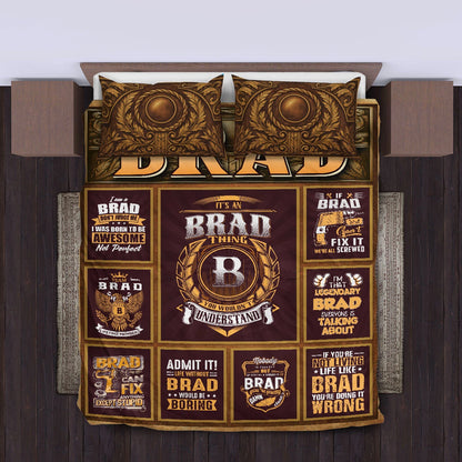 BRAD Limited Edition Personalized Bedding Set 13K1-BS3