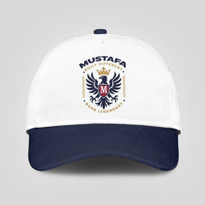 Built Different Born Legendary Elegant Blue And White Cap MUSTAFA 13K1 C76PF
