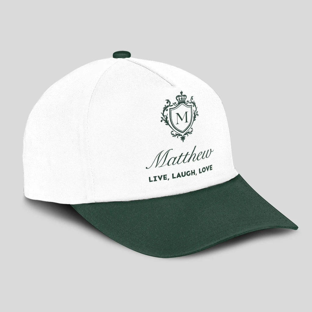 Live Laugh Love Elegant Blue And White Cap MATTHEW 13K1 C90PF