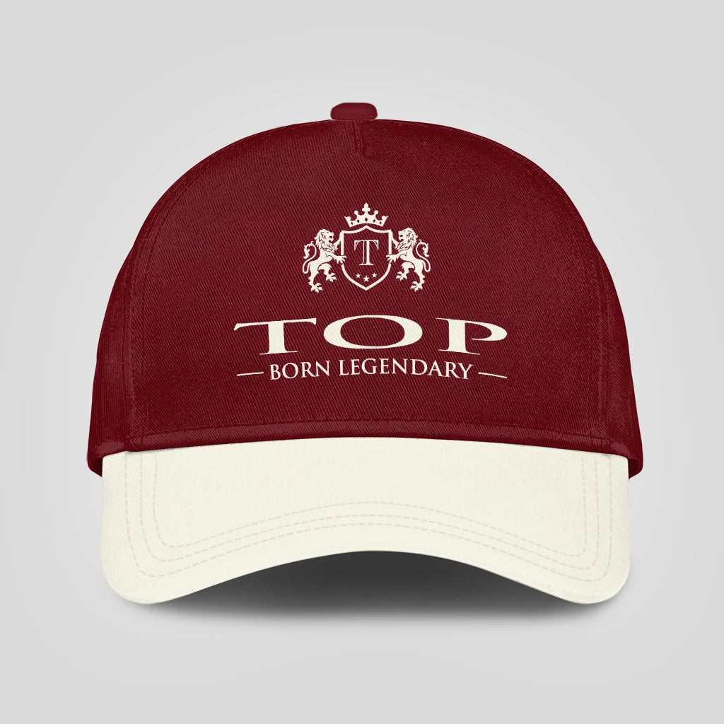 Born Legendary Burgundy And Beige Cap TOP 13K1 C181PF