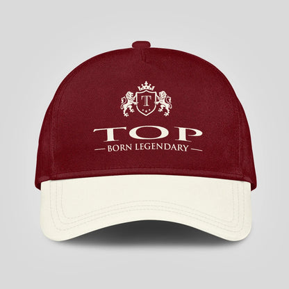 Born Legendary Burgundy And Beige Cap TOP 13K1 C181PF