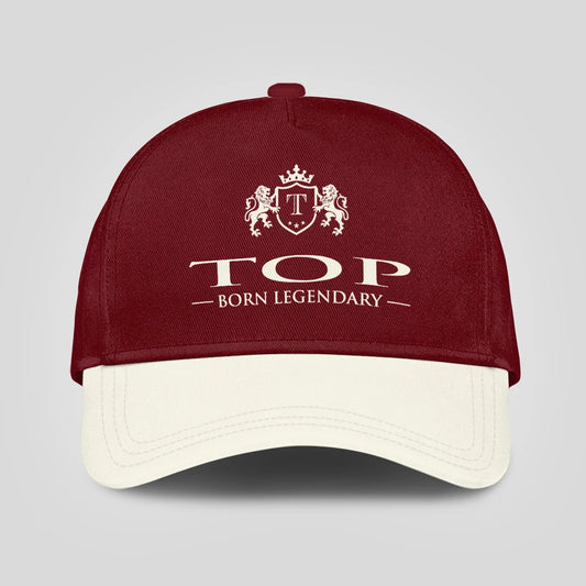 Born Legendary Burgundy And Beige Cap TOP 13K1 C181PF