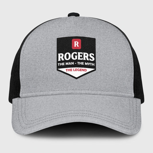 The Man The Myth The Legend Gray Mesh Cap ROGERS 13K1 C189PF