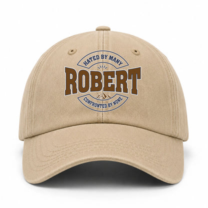 Hated By Many Confronted By None Washed Cap ROBERT 13K1 C36PF