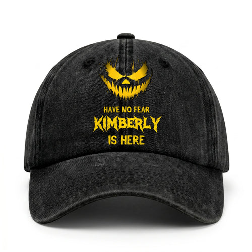 Have No Fear Your Name Is Here Jack O' Lantern Washed Cap KIMBERLY 13K1 C135PF