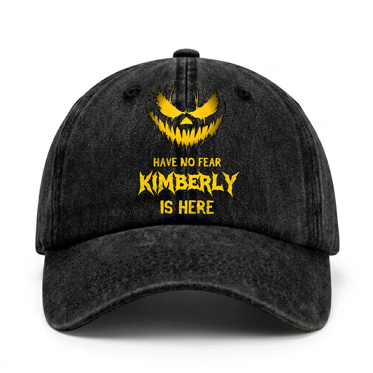 Have No Fear Your Name Is Here Jack O' Lantern Washed Cap KIMBERLY 13K1 C135PF