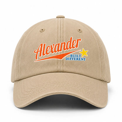 Your Name Built Different Logo Washed Cap ALEXANDER 13K1 C56PF