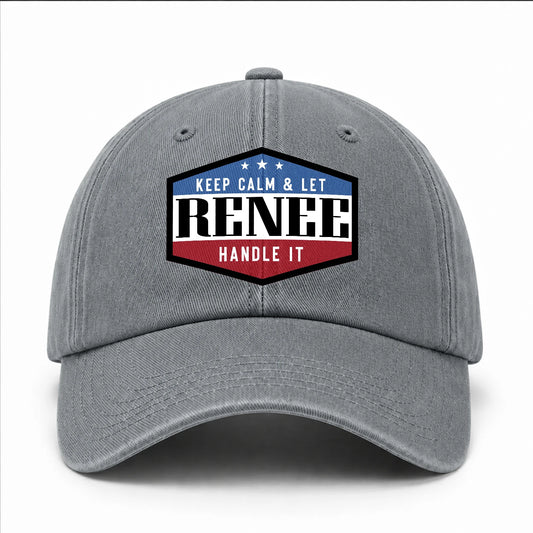 Keep Calm & Let Your Name Handle It Washed Cap RENEE 13K1 C87PF