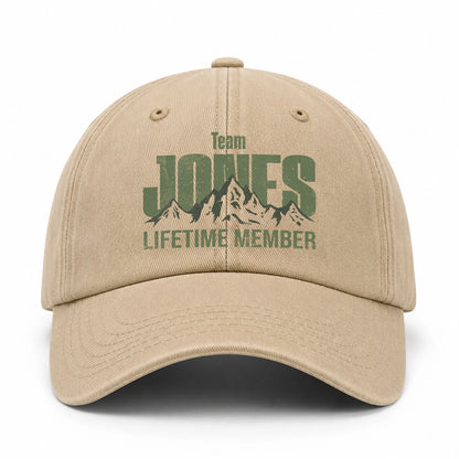 Team Your Name Lifetime Member Mountain Cap JONES 13K1 C58PF