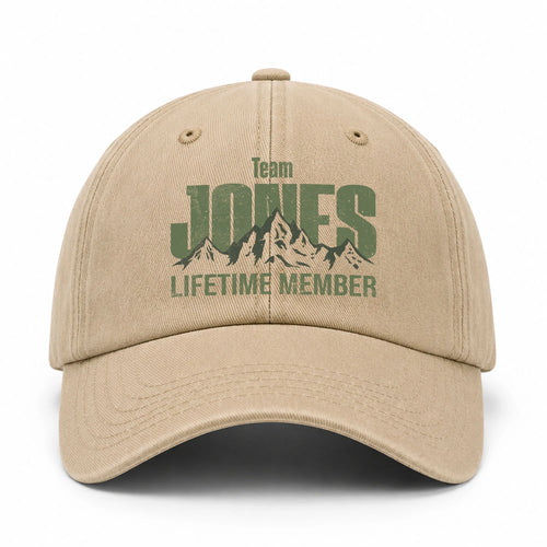 Team Your Name Lifetime Member Mountain Cap JONES 13K1 C58PF