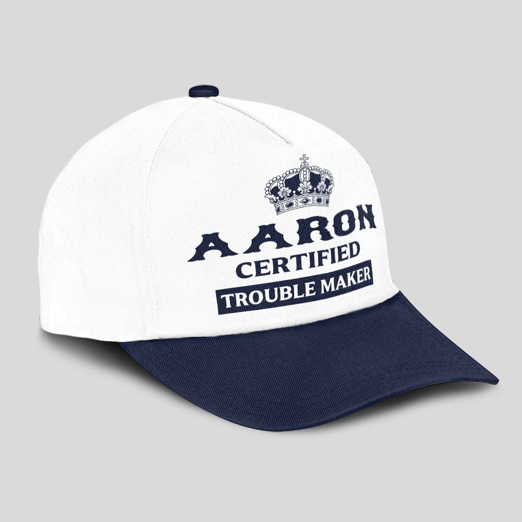Certified Your Name Trouble Maker Washed Cap AARON 13K1 C148PF