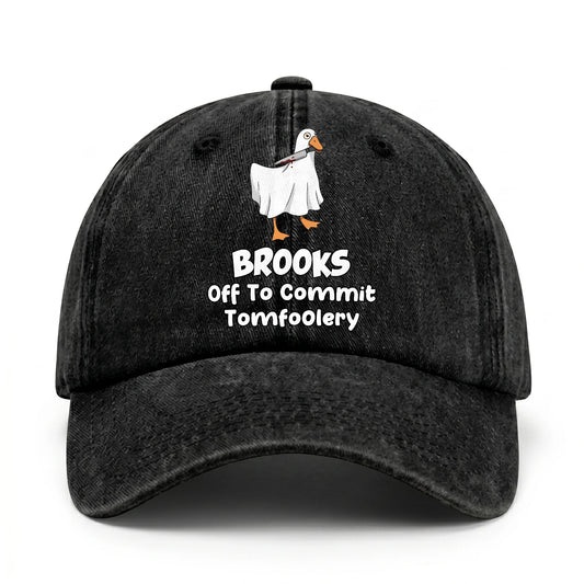 Off To Commit Tomfoolery Funny Goose Washed Cap BROOKS 13K1 C131PF