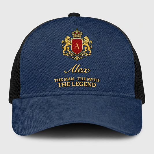 The Man The Myth The Legend Royal Blue Mesh Cap ALEX 13K1 C187PF
