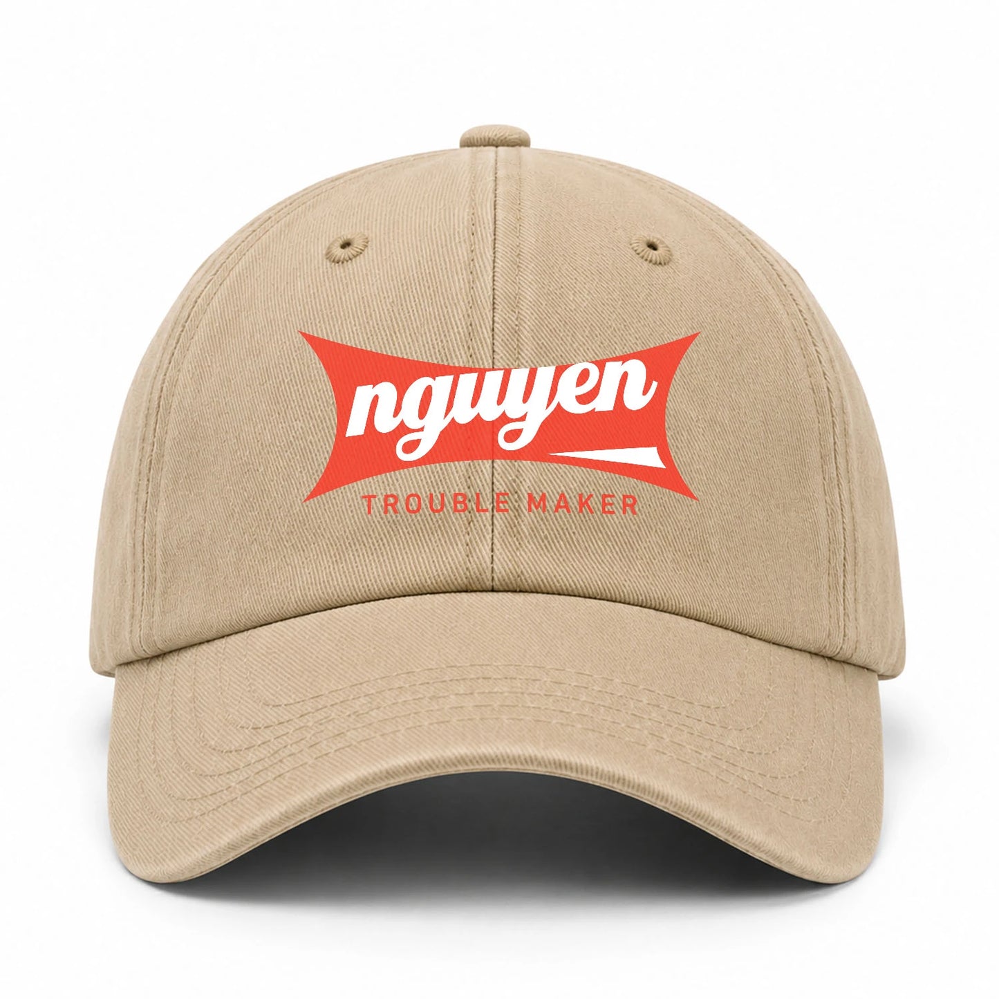 Trouble Maker Red Logo Washed Cap NGUYEN 13K1 C78PF
