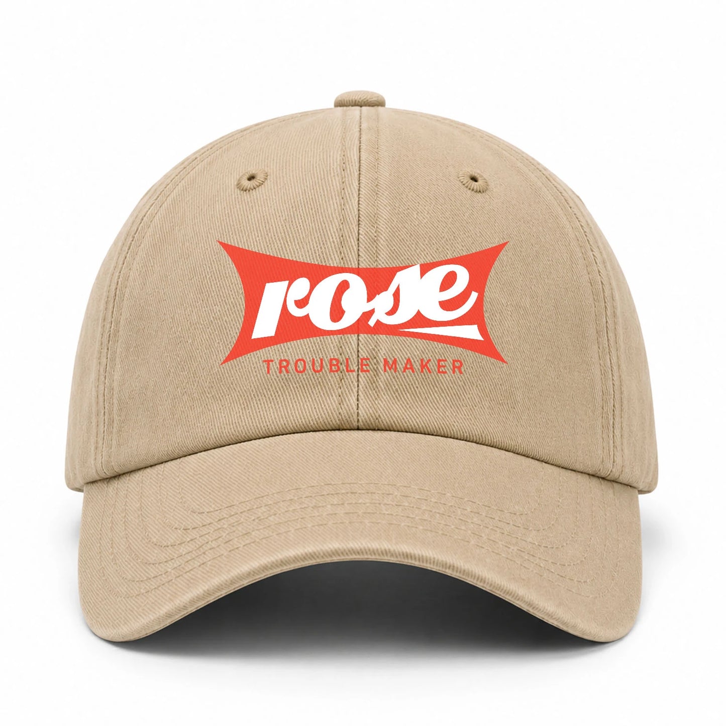 Trouble Maker Red Logo Washed Cap ROSE 13K1 C78PF