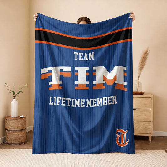 Team Your Name Lifetime Member Basketball Fleece Blanket TIM 13K1 BK47