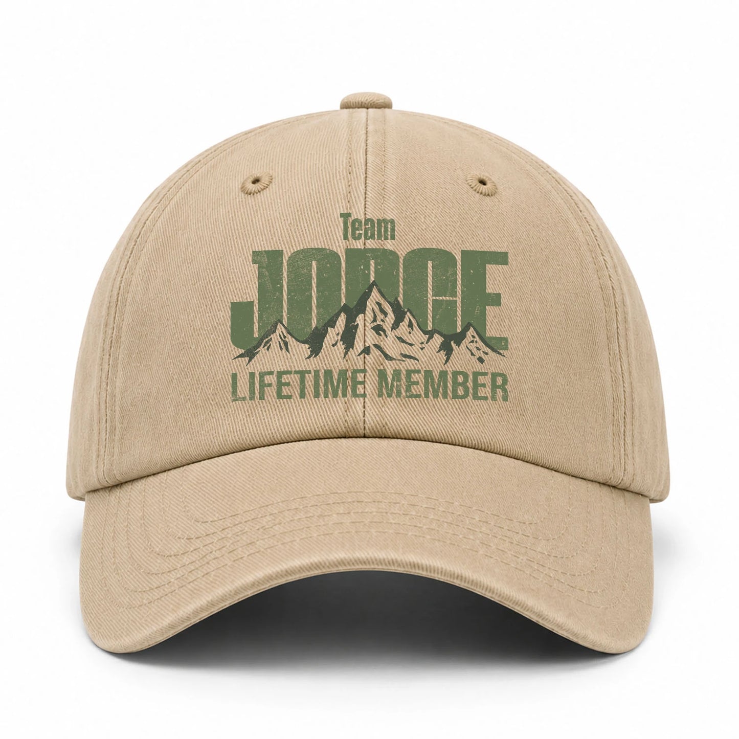 Team Your Name Lifetime Member Mountain Cap JORGE 13K1 C58PF
