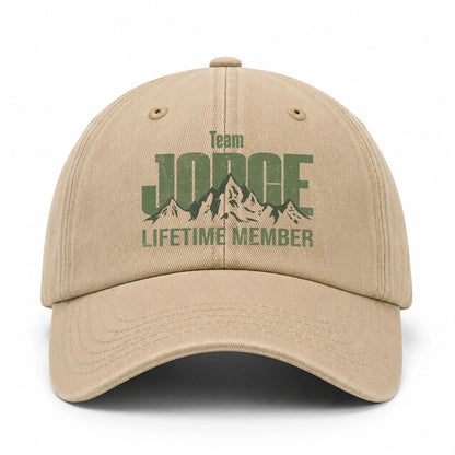Team Your Name Lifetime Member Mountain Cap JORGE 13K1 C58PF
