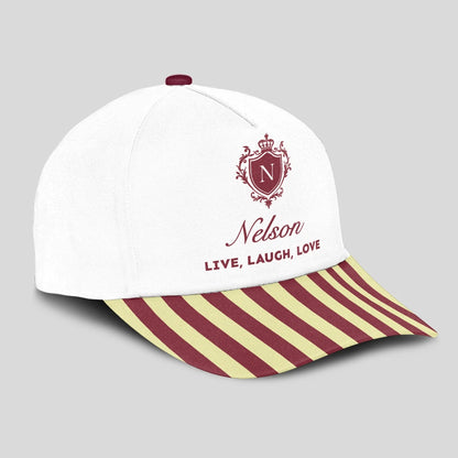 Live Laugh Love Burgundy And Yellow Cap NELSON 13K1 C120PF