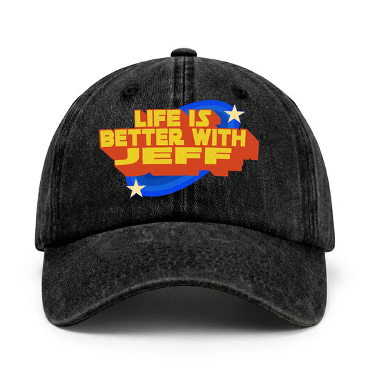 Life Is Better With Your Name Retro Washed Cap JEFF 13K1 C62PF