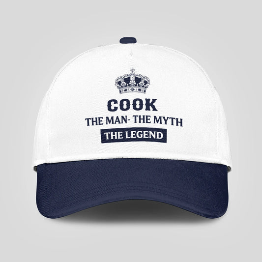 The Man The Myth The Legend King Crown Blue And White Cap COOK 13K1 C147PF