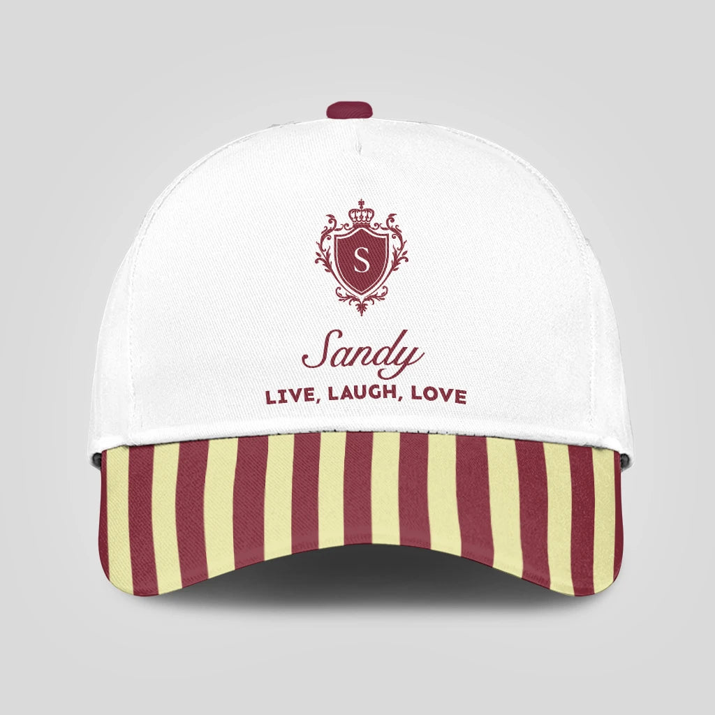 Live Laugh Love Burgundy And Yellow Cap SANDY 13K1 C120PF