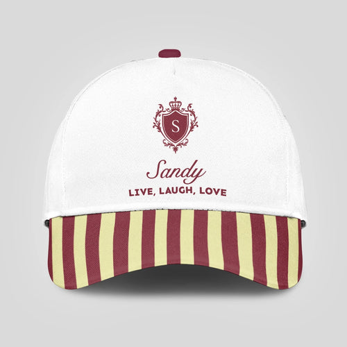 Live Laugh Love Burgundy And Yellow Cap SANDY 13K1 C120PF